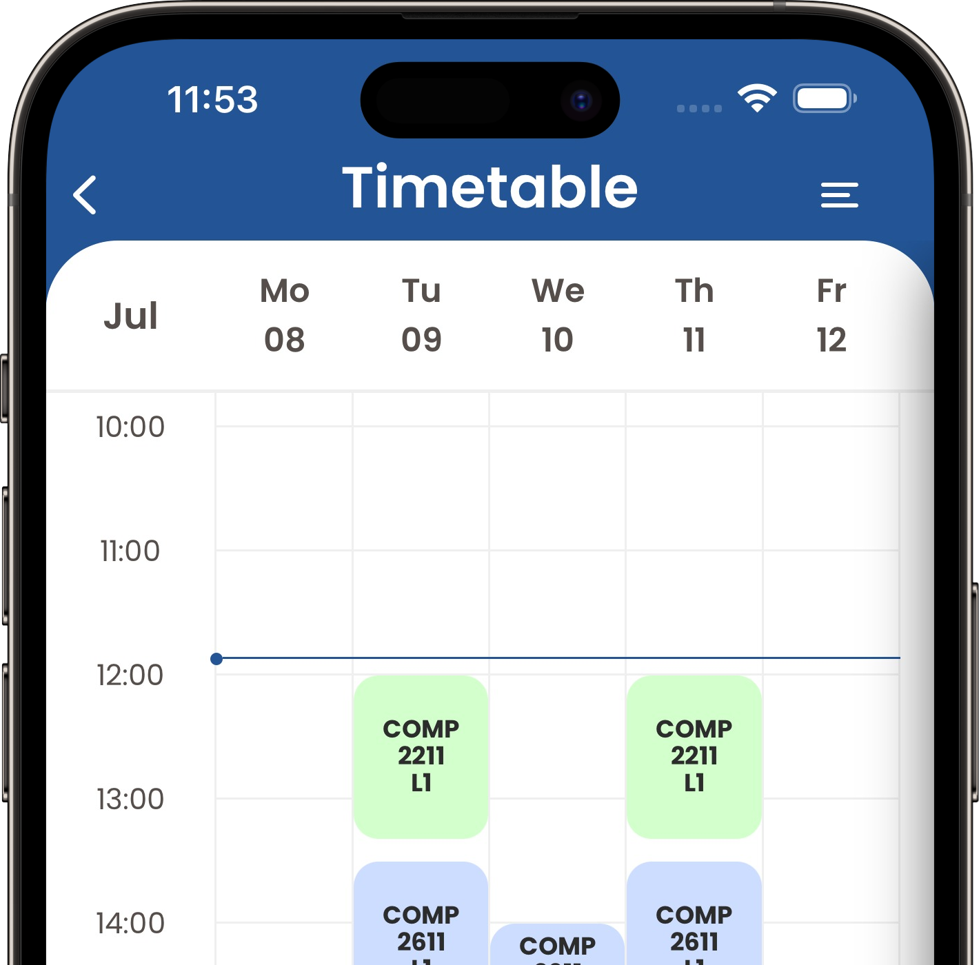 TimeTable screenshot